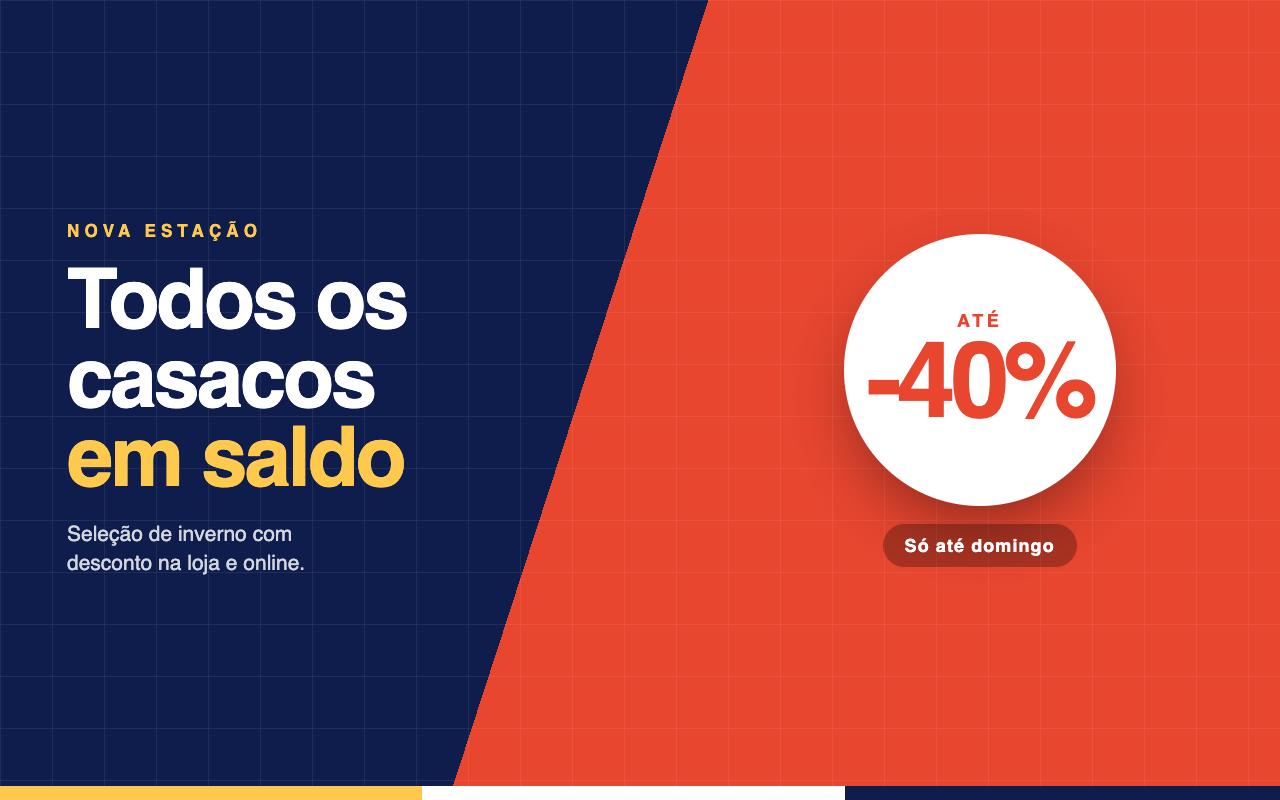 Ecrã de grande formato a reproduzir um cartaz promocional